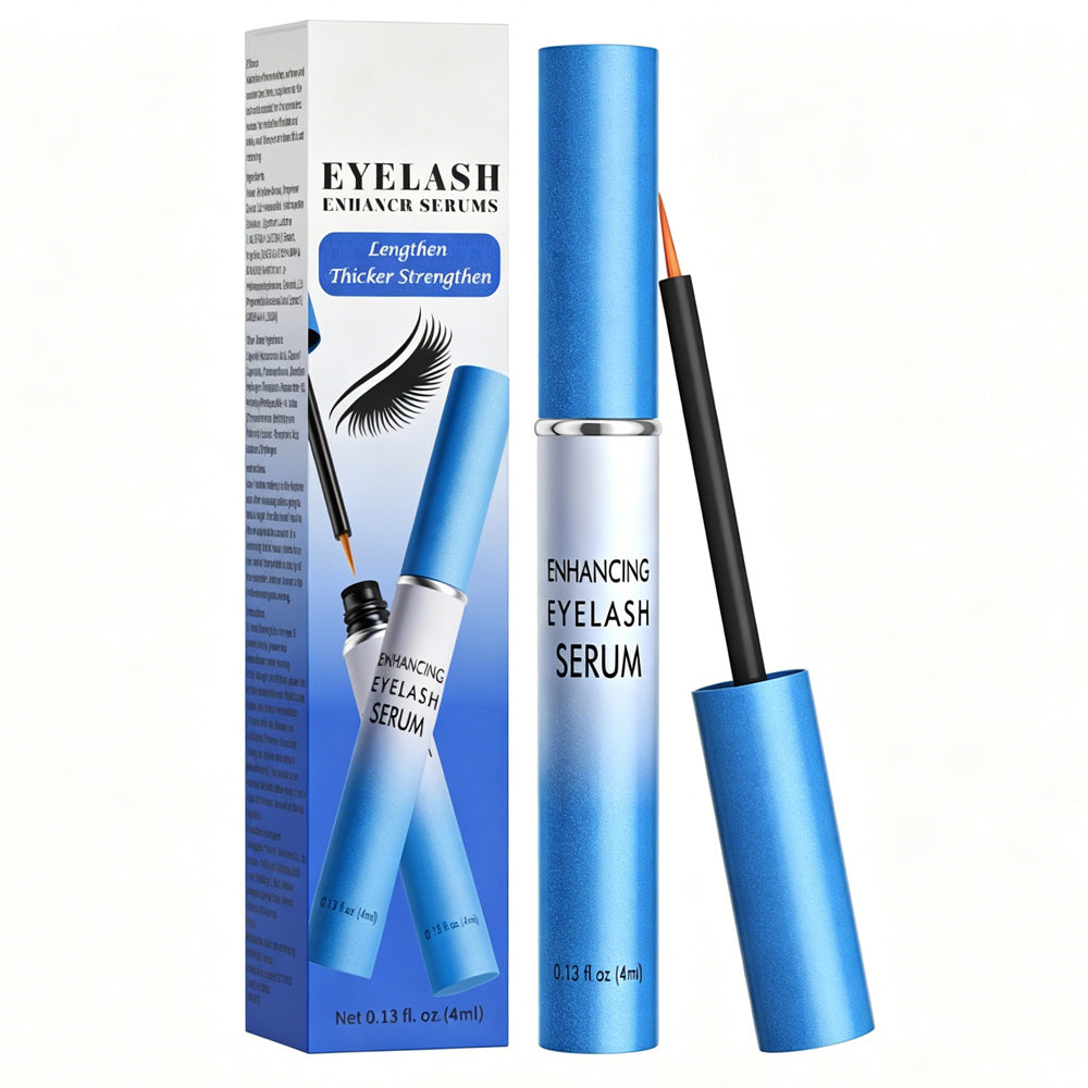 Eyelash Growth Serum,Eyelash Serum Black Thick Eyelash Serum Long Curling,Peptide Lash Enhancer for Longer, Thicker Lashes & Brows,4Ml