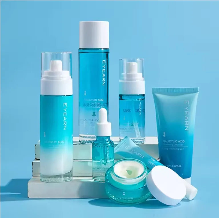 In Stock Collagen Facial Skincare Gift Box with Salicylic Acid Intense Advanced anti Aging Skincare System Dry Care 6 Piece Set