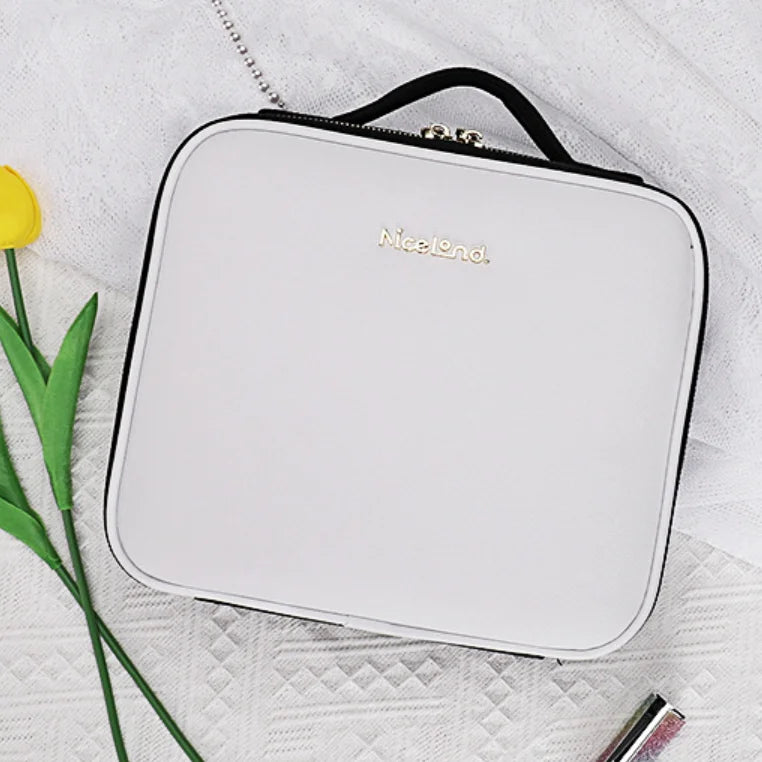 Cosmetic Case with Smart LED Mirror Cosmetic Bag Travel Makeup Bags for Women Fashion Portable Storage Bag Travel Makeup Bags