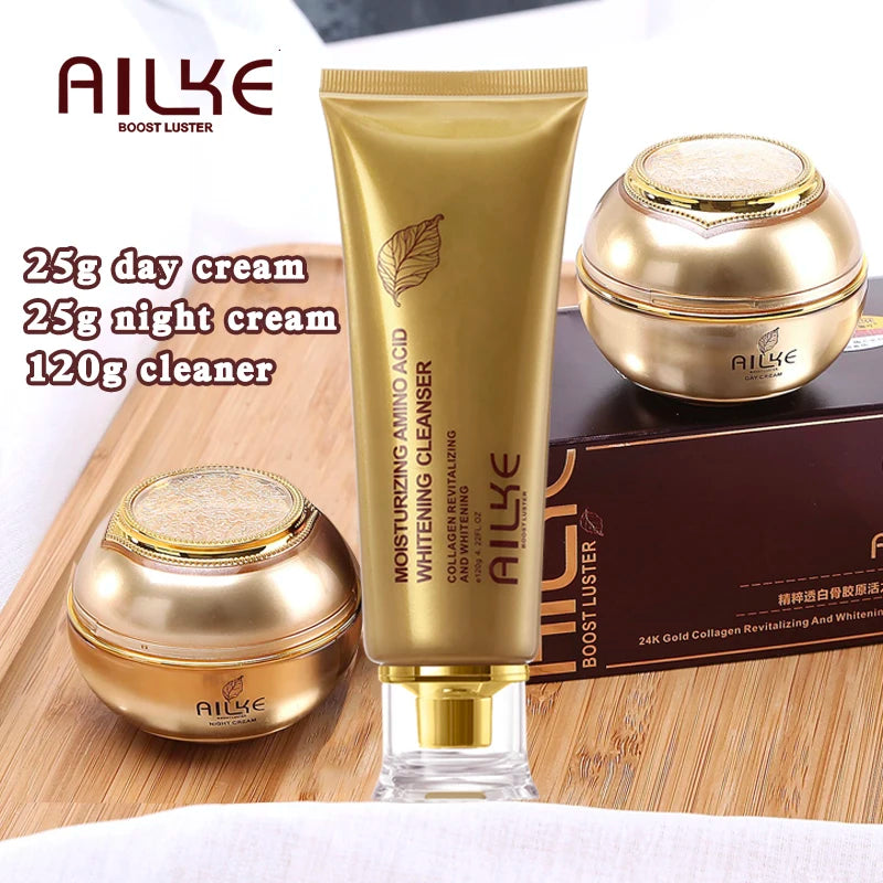 Whitening Skin Care Set, Reduce Wrinkles, Dark Spots, Even Skin Tone, Women Beauty Cosmetics for All Skin Types